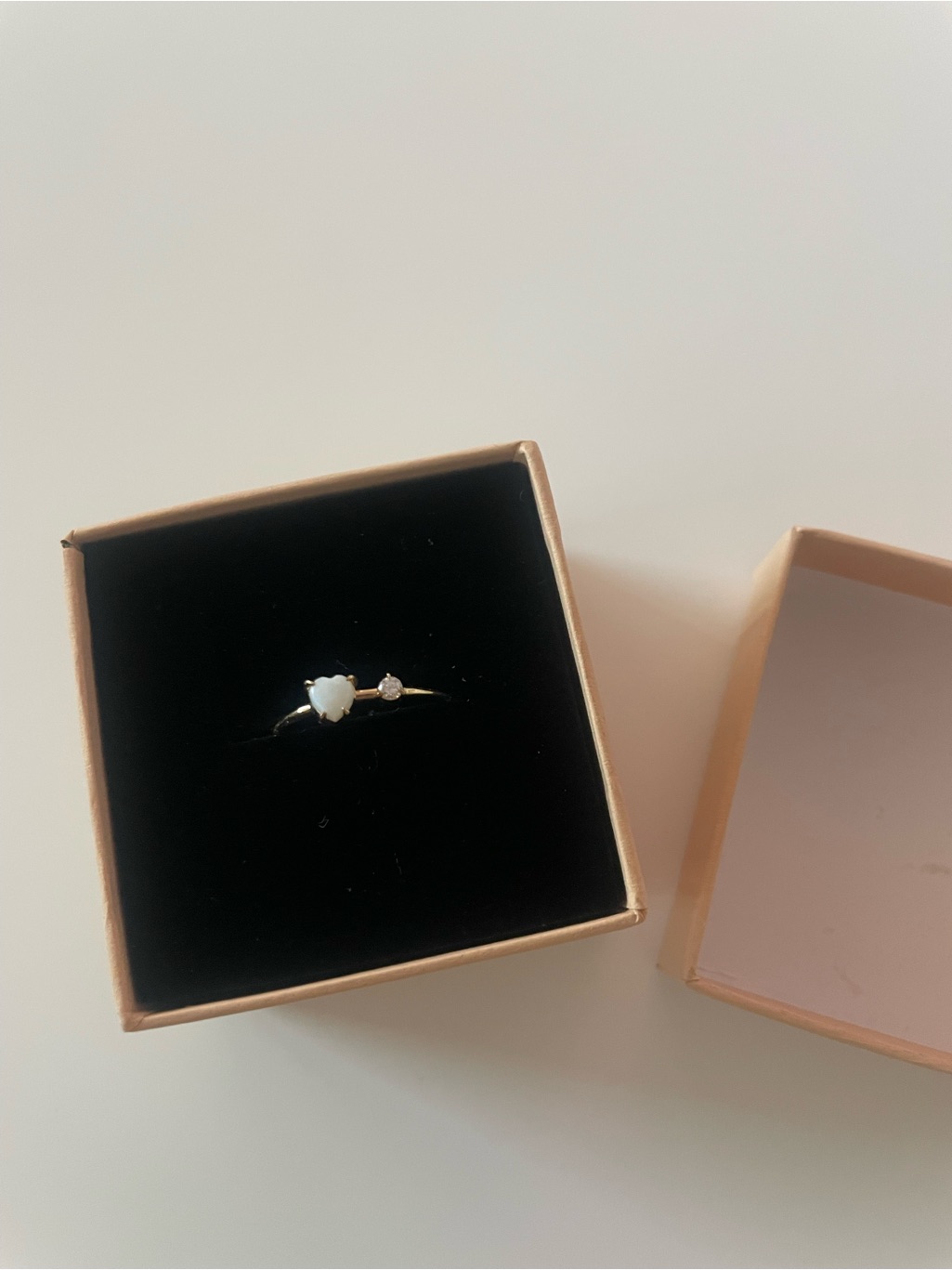 Stone And Strand White Opal Love Ring - Gold Size 5 — image 6 of 8